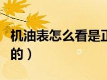 机油表怎么看是正常的（机油表怎么看是正常的）