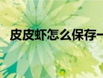 皮皮虾怎么保存一晚上（皮皮虾怎么保存）