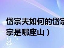 岱宗夫如何的岱宗是指人吗（岱宗夫如何的岱宗是哪座山）
