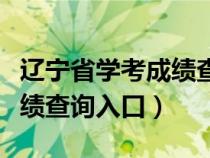 辽宁省学考成绩查询网站入口（辽宁省学考成绩查询入口）