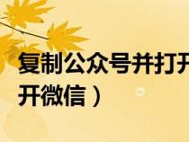 复制公众号并打开微信阅读（复制公众号并打开微信）