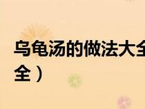 乌龟汤的做法大全家常窍门（乌龟汤的做法大全）