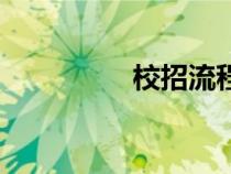 校招流程图（校招流程）