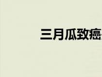 三月瓜致癌是真的吗（三月瓜）
