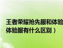 王者荣耀抢先服和体验服有什么不一样(王者荣耀抢先服和体验服有什么区别) 王者荣耀抢先服和体验服有什么不一样(王者荣耀抢先服和体验服有什么区别)