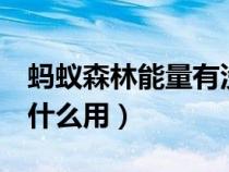 蚂蚁森林能量有没有1吨的（蚂蚁森林能量有什么用）
