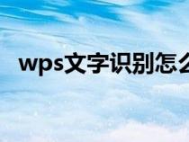 wps文字识别怎么用（wps文字使用教程）