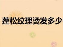 蓬松纹理烫发多少钱（蓬松纹理烫发型图男）