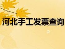 河北手工发票查询（河北手工发票查验平台）