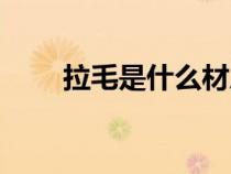 拉毛是什么材质（拉毛是什么意思）