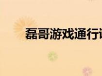 磊哥游戏通行证（流光夜雪txt下载）