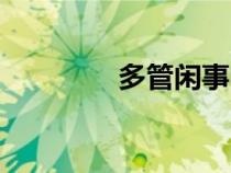 多管闲事电影（多管闲事）
