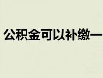 公积金可以补缴一个月吗（公积金可以补缴）
