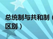 总统制与共和制（总统制和总统共和制有什么区别）