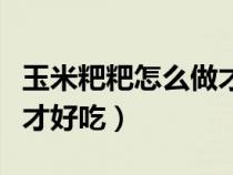 玉米粑粑怎么做才好吃视频（玉米粑粑怎么做才好吃）