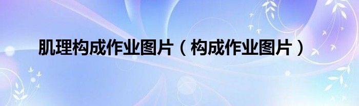 肌理构成作业图片（构成作业图片）