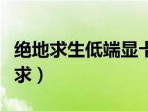 绝地求生低端显卡设置（绝地求生显卡最低要求）