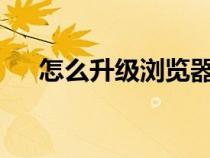 怎么升级浏览器ie9（怎么升级浏览器）