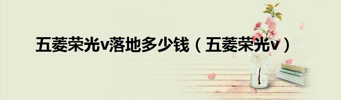 五菱荣光v落地多少钱（五菱荣光v）