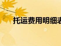 托运费用明细表查询汽车（托运费用）