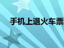 手机上退火车票怎么退（火车票怎么退）