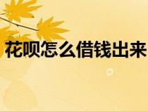 花呗怎么借钱出来（如何开通花呗收款功能）