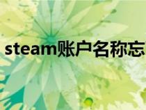 steam账户名称忘了(steam账户名称格式) steam账户名称忘了(steam账户名称格式)