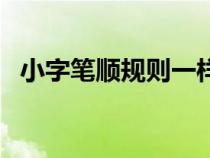 小字笔顺规则一样的字有哪些（小字笔顺）