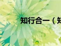 知行合一（知行合一是什么意思）
