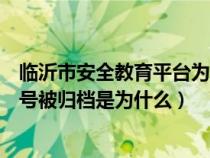 临沂市安全教育平台为什么登不上(临沂市安全教育平台账号被归档是为什么) 临沂市安全教育平台为什么登不上(临沂市安全教育平台账号被归档是为什么)