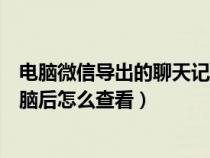 电脑微信导出的聊天记录怎么查看(微信聊天记录导出到电脑后怎么查看) 电脑微信导出的聊天记录怎么查看(微信聊天记录导出到电脑后怎么查看)