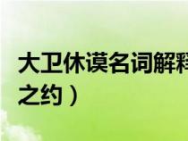 大卫休谟名词解释（简要的名词解释一下大卫之约）