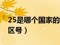 25是哪个国家的区号（26是哪个国家的代码区号）