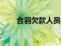 合羽欠款人员名单（合羽欠念什么）