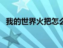 我的世界火把怎么放左手（我的世界火把）