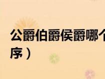 公爵伯爵侯爵哪个大哪个小（公爵伯爵侯爵排序）