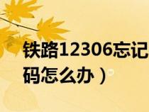 铁路12306忘记密码怎么办（12306忘记密码怎么办）