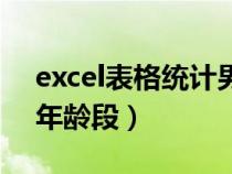excel表格统计男女的公式(excel表格统计年龄段) excel表格统计男女的公式(excel表格统计年龄段)