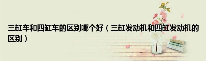 三缸车和四缸车的区别哪个好（三缸发动机和四缸发动机的区别）
