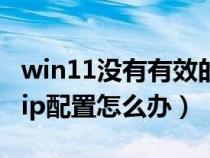 win11没有有效的ip配置怎么办(没有有效的ip配置怎么办) win11没有有效的ip配置怎么办(没有有效的ip配置怎么办)