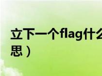 立下一个flag什么意思（立下一个flag什么意思）