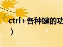ctrl+各种键的功能（键盘复制粘贴是哪个键）
