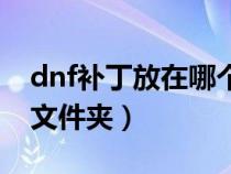 dnf补丁放在哪个文件夹（dnf补丁放在哪个文件夹）