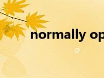 normally open翻译（normally）