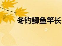 冬钓鲫鱼竿长（冬至长竿钓鱼技巧）