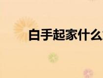 白手起家什么意思（白手起家意思）