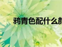 鸦青色配什么颜色比较好看（鸦青色）
