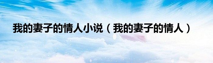 我的妻子的情人小说（我的妻子的情人）