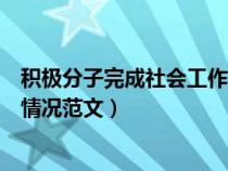 积极分子完成社会工作情况怎么写（积极分子完成社会工作情况范文）