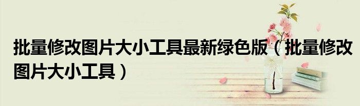 批量修改图片大小工具最新绿色版（批量修改图片大小工具）